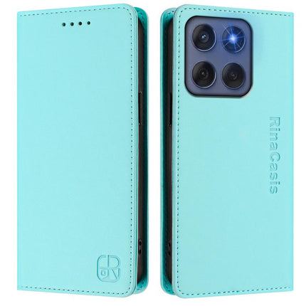 RC01 Dual-Folded Magnetic Suction RFID Leather Phone Case, For Motorola Edge 5G 2025 / 60 Fusion, For Motorola Moto G Stylus  5G 2025, For Motorola Moto G05