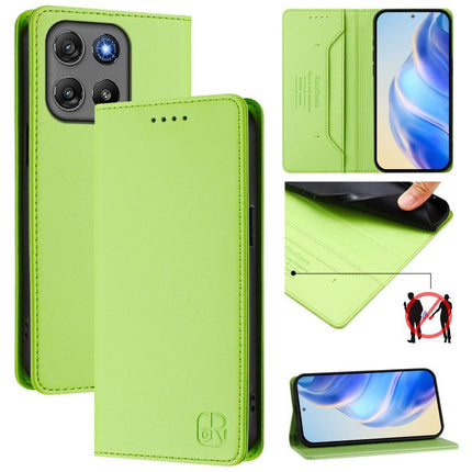RC01 Dual-Folded Magnetic Suction RFID Leather Phone Case, For Motorola Moto G17 4G / G17 Power 4G, For Motorola Signature 5G, For Motorola Moto G67 Power 5G