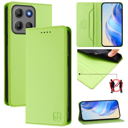 RC01 Dual-Folded Magnetic Suction RFID Leather Phone Case, For Motorola Moto G17 4G / G17 Power 4G, For Motorola Signature 5G, For Motorola Moto G67 Power 5G