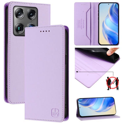 RC01 Dual-Folded Magnetic Suction RFID Leather Phone Case, For Motorola Moto G17 4G / G17 Power 4G, For Motorola Signature 5G, For Motorola Moto G67 Power 5G