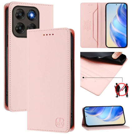RC01 Dual-Folded Magnetic Suction RFID Leather Phone Case, For Motorola Moto G Max / G87 / G77 / G67, For Motorola Moto G47 / G37 Power 5G, For Motorola Edge 70 Pro 5G