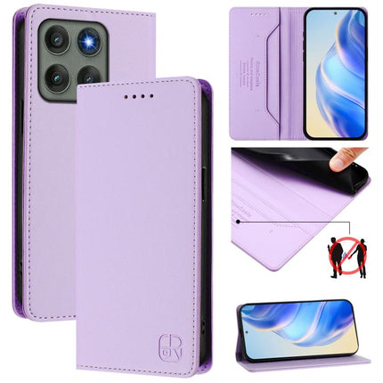 RC01 Dual-Folded Magnetic Suction RFID Leather Phone Case, For Motorola Edge 70 5G / Moto X70 Air 5G, For Motorola Moto G06 4G, For Motorola Edge 60 Pro / 60s Pro