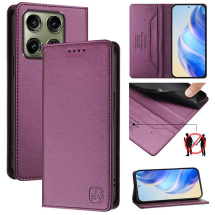 RC01 Dual-Folded Magnetic Suction RFID Leather Phone Case, For Motorola Moto G Max / G87 / G77 / G67, For Motorola Moto G47 / G37 Power 5G, For Motorola Edge 70 Pro 5G