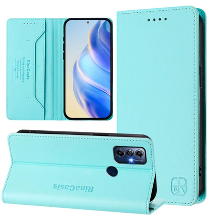 RC01 Dual-Folded Magnetic Suction RFID Leather Phone Case, For Motorola Moto G 5G 2023, For Motorola G Pure / Moto G Play 2023, For Motorola Moto G72