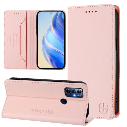 RC01 Dual-Folded Magnetic Suction RFID Leather Phone Case, For Motorola Moto G 5G 2023, For Motorola G Pure / Moto G Play 2023, For Motorola Moto G72