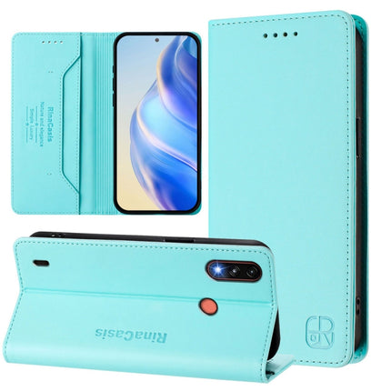 RC01 Dual-Folded Magnetic Suction RFID Leather Phone Case, For Motorola Moto E7 Power, For Motorola One 5G Ace, For Motorola Moto G Power 2021