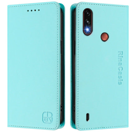 RC01 Dual-Folded Magnetic Suction RFID Leather Phone Case, For Motorola Moto E7 Power, For Motorola One 5G Ace, For Motorola Moto G Power 2021