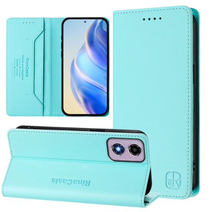 RC01 Dual-Folded Magnetic Suction RFID Leather Phone Case, For Motorola Moto G64 5G / G54 / G54 Power, For Motorola Moto E14 / G24 / G04 / G04s, For Motorola Moto G85