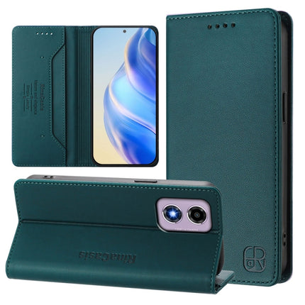 RC01 Dual-Folded Magnetic Suction RFID Leather Phone Case, For Motorola Moto G64 5G / G54 / G54 Power, For Motorola Moto E14 / G24 / G04 / G04s, For Motorola Moto G85