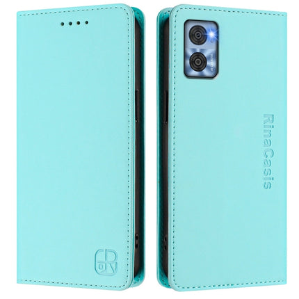 RC01 Dual-Folded Magnetic Suction RFID Leather Phone Case, For Motorola Moto E22 / Moto E22i, For Motorola Moto S30 Pro / Edge 30 Fusion, For Motorola Moto G22 / E32 / E32s