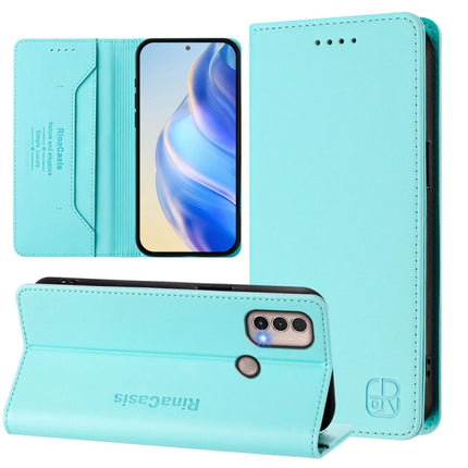 RC01 Dual-Folded Magnetic Suction RFID Leather Phone Case, For Motorola Moto G Stylus 4G 2022, For Motorola Moto E40 / E30 / E20, For Motorola Moto G51 5G