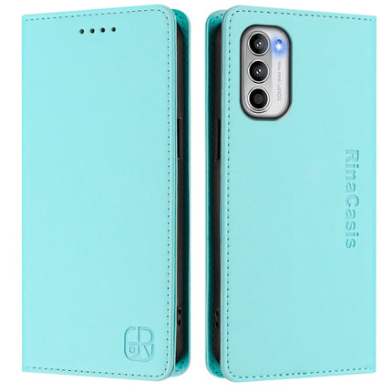 RC01 Dual-Folded Magnetic Suction RFID Leather Phone Case, For Motorola Moto G 5G 2022, For Motorola Moto G Play 2022, For Motorola Moto G Stylus 5G 2022
