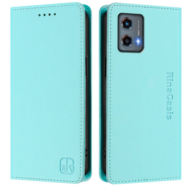 RC01 Dual-Folded Magnetic Suction RFID Leather Phone Case, For Motorola Moto G 5G 2023, For Motorola G Pure / Moto G Play 2023, For Motorola Moto G72