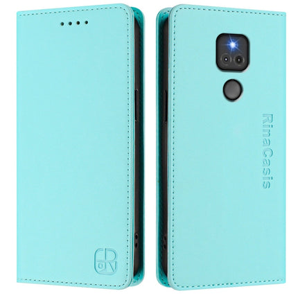 RC01 Dual-Folded Magnetic Suction RFID Leather Phone Case, For Motorola Moto G Play 2021, For Motorola Moto G Stylus 4G 2021