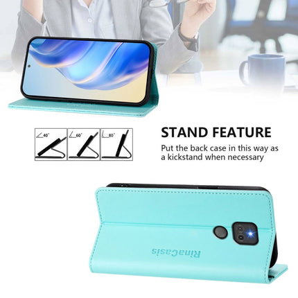 RC01 Dual-Folded Magnetic Suction RFID Leather Phone Case, For Motorola Moto G Play 2021, For Motorola Moto G Stylus 4G 2021