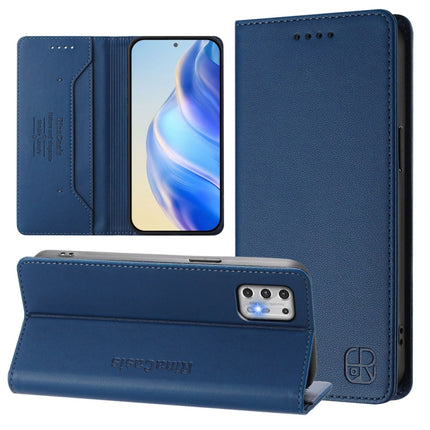 RC01 Dual-Folded Magnetic Suction RFID Leather Phone Case, For Motorola Moto G Play 2021, For Motorola Moto G Stylus 4G 2021