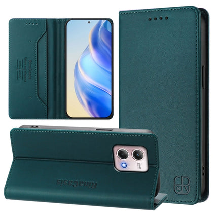 RC01 Dual-Folded Magnetic Suction RFID Leather Phone Case, For Motorola Moto G14 / G54 Brazil / EU, For Motorola Moto G Stylus 4G 2023, For Motorola Moto G Power 2023