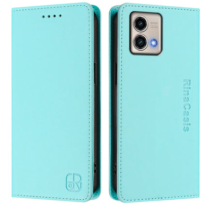 RC01 Dual-Folded Magnetic Suction RFID Leather Phone Case, For Motorola Moto G Stylus 5G 2023, For Motorola Moto E13, For Motorola Moto G73