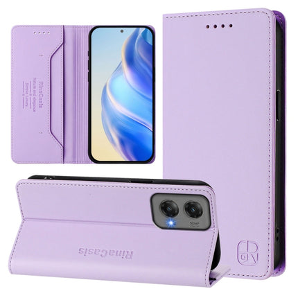 RC01 Dual-Folded Magnetic Suction RFID Leather Phone Case, For Motorola Moto G Stylus 5G 2024, For Motorola Moto G Power 5G 2024, For Motorola Moto G84