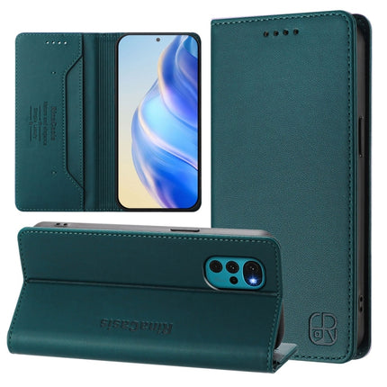 RC01 Dual-Folded Magnetic Suction RFID Leather Phone Case, For Motorola Moto E22 / Moto E22i, For Motorola Moto S30 Pro / Edge 30 Fusion, For Motorola Moto G22 / E32 / E32s