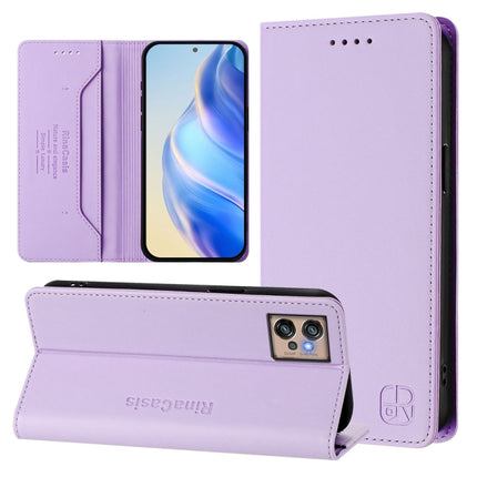 RC01 Dual-Folded Magnetic Suction RFID Leather Phone Case, For Motorola Moto G62 5G / Moto G62 India, For Motorola Moto X30 Pro / Edge 30 Ultra, For Motorola Moto G32