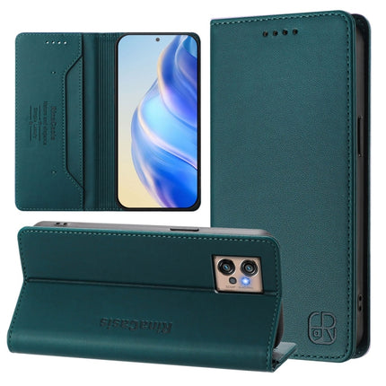 RC01 Dual-Folded Magnetic Suction RFID Leather Phone Case, For Motorola Moto G62 5G / Moto G62 India, For Motorola Moto X30 Pro / Edge 30 Ultra, For Motorola Moto G32