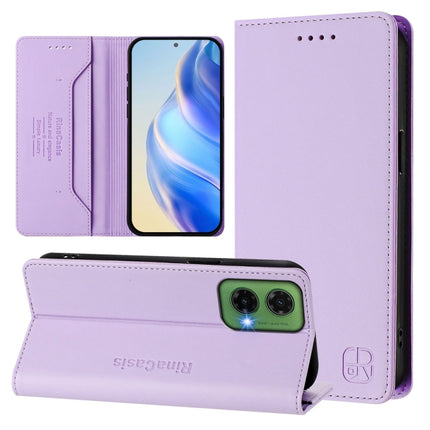 RC01 Dual-Folded Magnetic Suction RFID Leather Phone Case, For Motorola Moto G35, For Motorola Moto G55, For Motorola Moto G45 5G / G34 5G