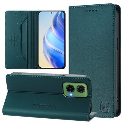 RC01 Dual-Folded Magnetic Suction RFID Leather Phone Case, For Motorola Moto G35, For Motorola Moto G55, For Motorola Moto G45 5G / G34 5G
