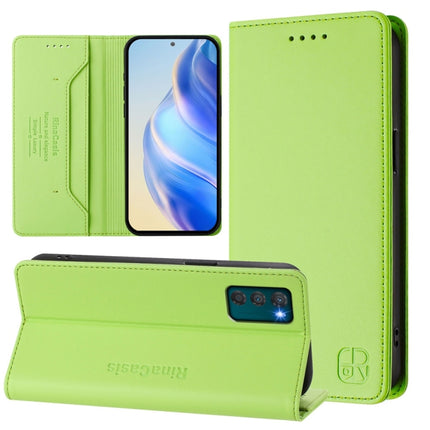 RC01 Dual-Folded Magnetic Suction RFID Leather Phone Case, For Motorola Moto G42, For Motorola Moto G52 4G / G82 5G / G71s 5G, For Motorola Moto E32 Global