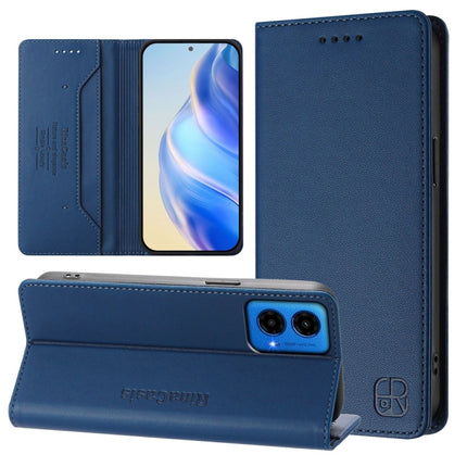 RC01 Dual-Folded Magnetic Suction RFID Leather Phone Case, For Motorola Moto G35, For Motorola Moto G55, For Motorola Moto G45 5G / G34 5G