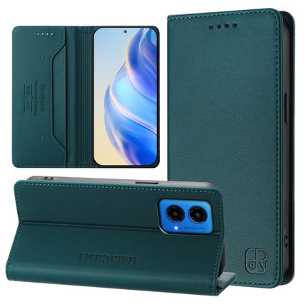 RC01 Dual-Folded Magnetic Suction RFID Leather Phone Case, For Motorola Moto G35, For Motorola Moto G55, For Motorola Moto G45 5G / G34 5G