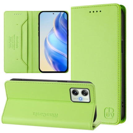 RC01 Dual-Folded Magnetic Suction RFID Leather Phone Case, For Motorola Moto G64 5G / G54 / G54 Power, For Motorola Moto E14 / G24 / G04 / G04s, For Motorola Moto G85