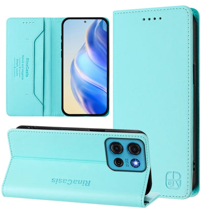 RC01 Dual-Folded Magnetic Suction RFID Leather Phone Case, For Motorola Moto G Play 2025 / G Power 2025, For Motorola ThinkPhone 25 / Edge 50 Neo, For Motorola Moto G75 5G