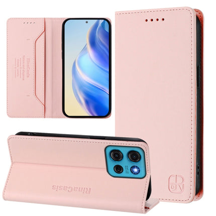 RC01 Dual-Folded Magnetic Suction RFID Leather Phone Case, For Motorola Moto G Play 2025 / G Power 2025, For Motorola ThinkPhone 25 / Edge 50 Neo, For Motorola Moto G75 5G