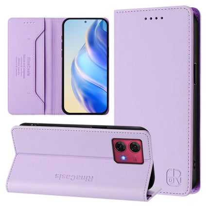 RC01 Dual-Folded Magnetic Suction RFID Leather Phone Case, For Motorola Moto G Stylus 5G 2024, For Motorola Moto G Power 5G 2024, For Motorola Moto G84