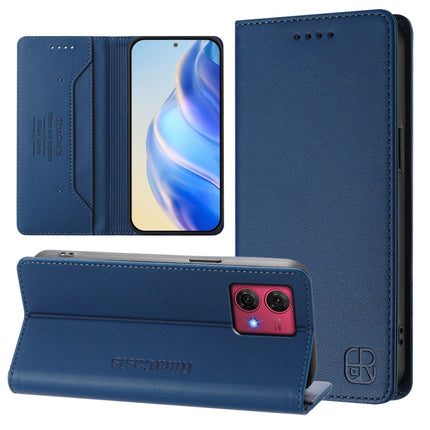 RC01 Dual-Folded Magnetic Suction RFID Leather Phone Case, For Motorola Moto G Stylus 5G 2024, For Motorola Moto G Power 5G 2024, For Motorola Moto G84