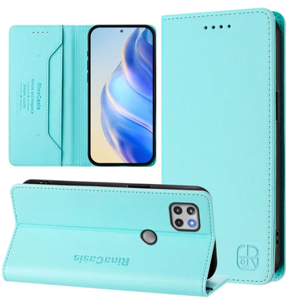 RC01 Dual-Folded Magnetic Suction RFID Leather Phone Case, For Motorola Moto E7 Power, For Motorola One 5G Ace, For Motorola Moto G Power 2021
