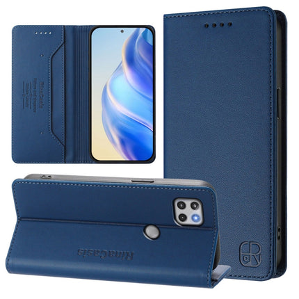 RC01 Dual-Folded Magnetic Suction RFID Leather Phone Case, For Motorola Moto E7 Power, For Motorola One 5G Ace, For Motorola Moto G Power 2021