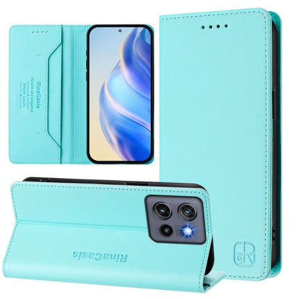 RC01 Dual-Folded Magnetic Suction RFID Leather Phone Case, For Motorola Moto G Play 2025 / G Power 2025, For Motorola ThinkPhone 25 / Edge 50 Neo, For Motorola Moto G75 5G