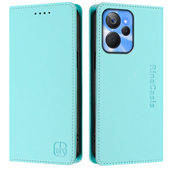 RC01 Dual-Folded Magnetic Suction RFID Leather Phone Case, For Realme 10T 5G / 10s 5G / 9i 5G Indian, For Realme GT3 5G / GT Neo 5 240W, For Realme GT 5G / GT Neo 5G