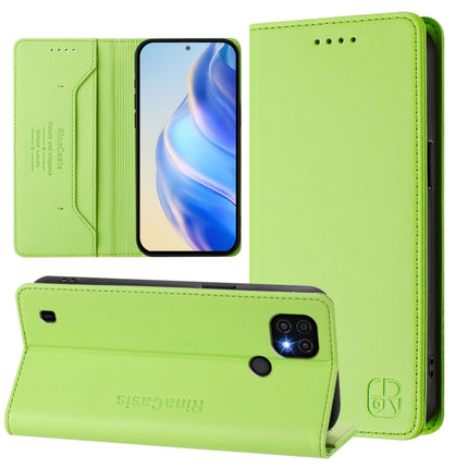RC01 Dual-Folded Magnetic Suction RFID Leather Phone Case, For Realme C20 / C11 2021 / C21, For Realme C21Y, For Realme C25 / C15 / C12 / C25s