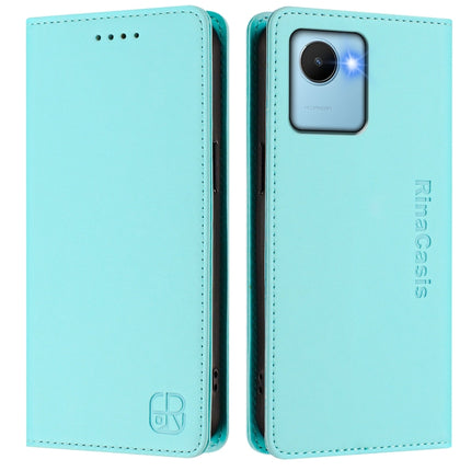 RC01 Dual-Folded Magnetic Suction RFID Leather Phone Case, For Realme C30 4G / Narzo 50i Prime / C30s, For Realme GT Neo 3T, For Realme 9 Pro+ 5G / 9 4G Global
