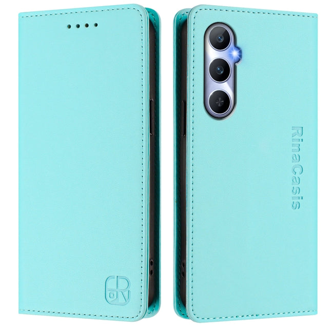 RC01 Dual-Folded Magnetic Suction RFID Leather Phone Case, For Realme C65 4G Global, For Realme C55 4G Global / Narzo N55, For Realme C33 2022 / 2023 Global