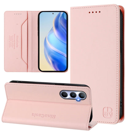 RC01 Dual-Folded Magnetic Suction RFID Leather Phone Case, For Realme C65 4G Global, For Realme C55 4G Global / Narzo N55, For Realme C33 2022 / 2023 Global