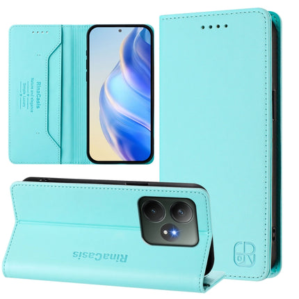 RC01 Dual-Folded Magnetic Suction RFID Leather Phone Case, For Realme 13 Pro / 13 Pro+ 5G, For Realme GT 6 5G / GT 6T 5G Global, For Realme C63 / C61 4G Global