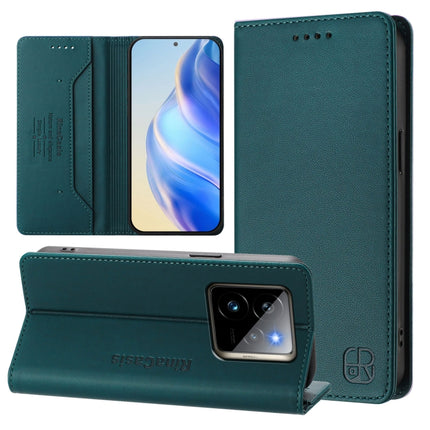 RC01 Dual-Folded Magnetic Suction RFID Leather Phone Case, For Realme 14 Pro+ 5G, For Realme 14 Pro 5G, For Realme GT 7 Pro 5G