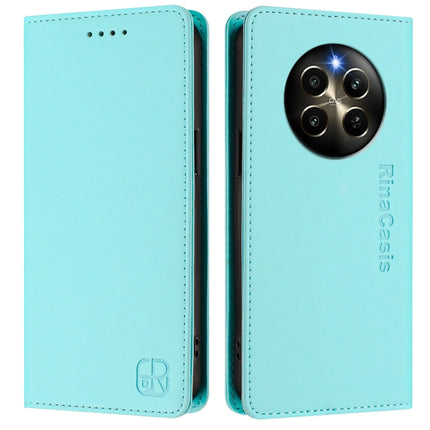 RC01 Dual-Folded Magnetic Suction RFID Leather Phone Case, For Realme P1 Pro, For Realme 12+ 5G / Narzo 70 Pro 5G India, For Realme 12 5G Global