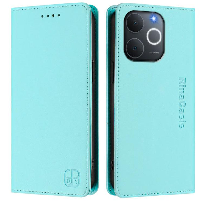 RC01 Dual-Folded Magnetic Suction RFID Leather Phone Case, For Realme C71 4G India, For Realme 15 5G / 15 Pro 5G, For Realme C71 4G Global