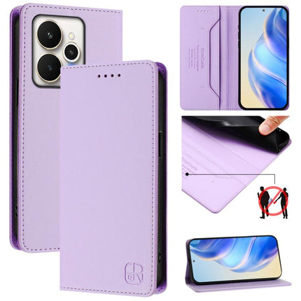 RC01 Dual-Folded Magnetic Suction RFID Leather Phone Case, For Realme C71 4G India, For Realme 15 5G / 15 Pro 5G, For Realme C71 4G Global