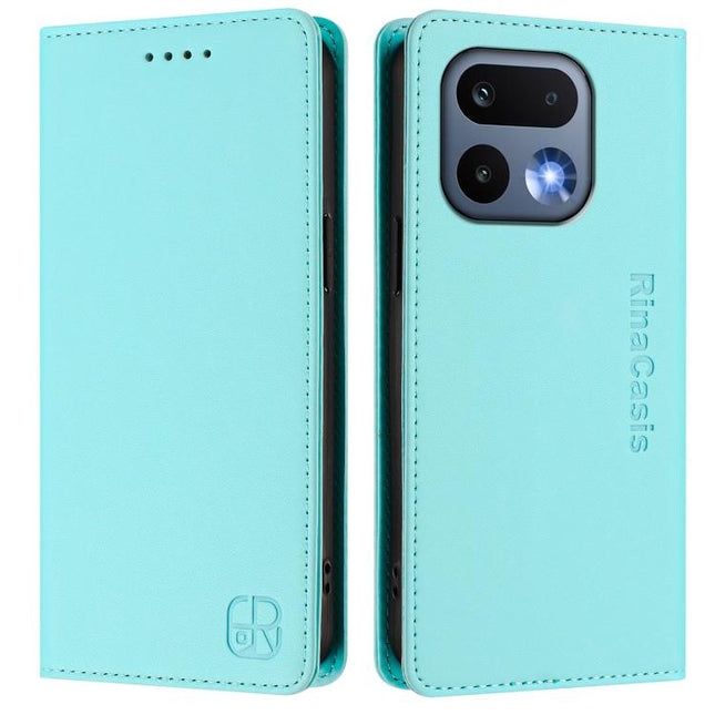 RC01 Dual-Folded Magnetic Suction RFID Leather Phone Case, For Realme 16 Pro 5G Global, For Realme Note 70 4G / 70T 4G, For Realme C100 5G / C83 India / C85 / 15X